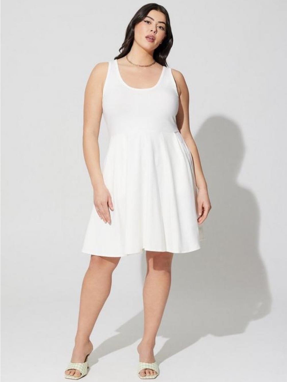 #T383 - NWT Foxy Skater Mini Dress White - 1X